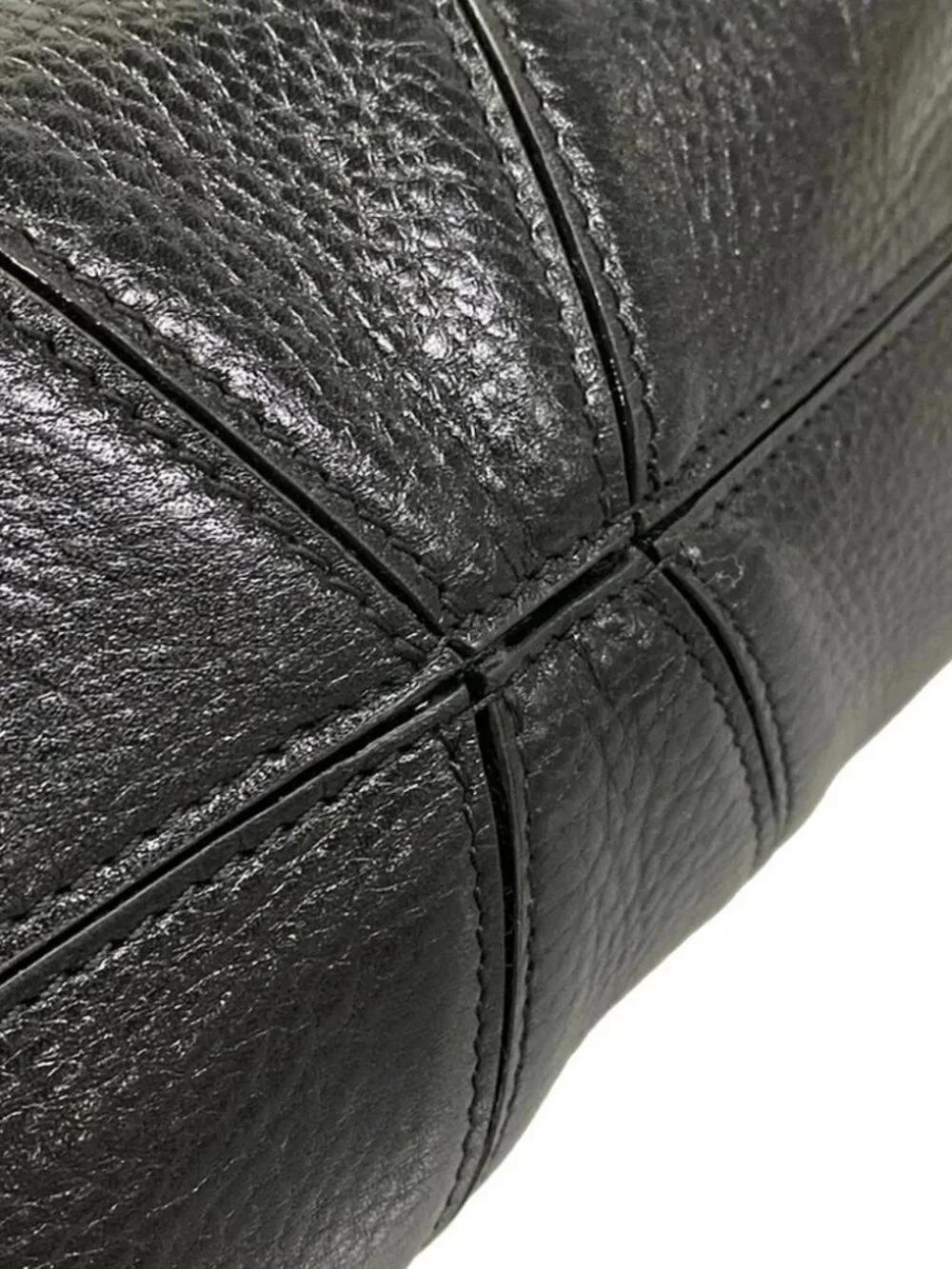 Chloe Spin Large Black Leather Tote Bag